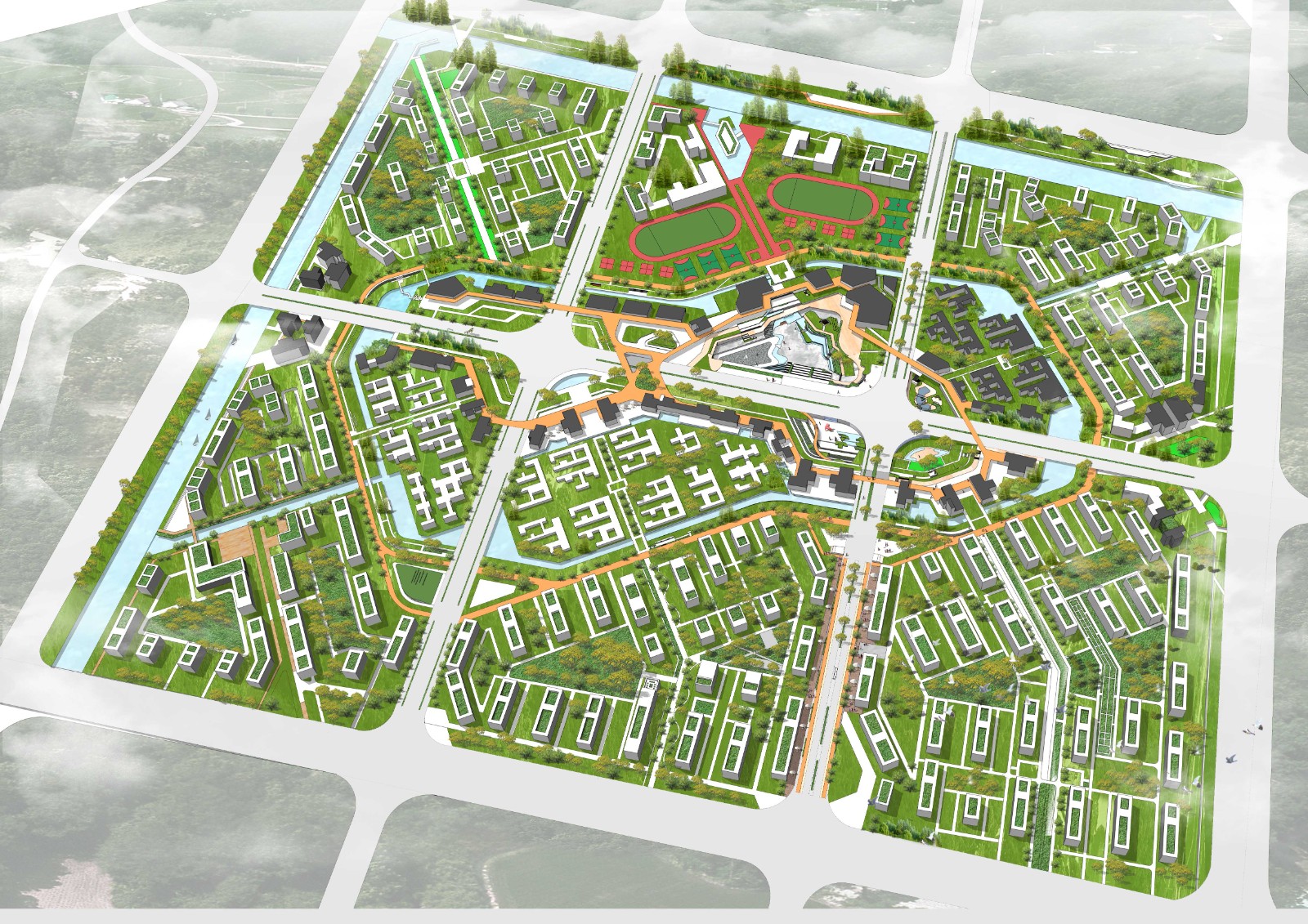 明日的田园都舍：上海崇明城桥新城低碳社区空间规划设计